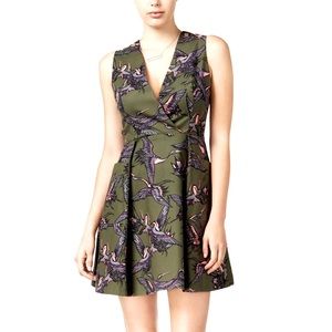 RACHEL Rachel Roy Grommet Detail A-line Cranes Dress - Size 2